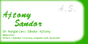 ajtony sandor business card